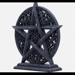 Twilight Pentagram Ornament, Silver, from Nemesis Now 15.5cm,