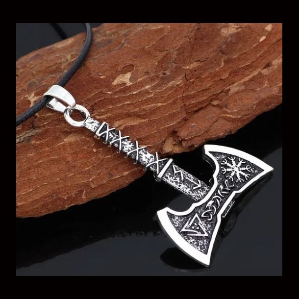 Two Sided Viking Axe Pendant