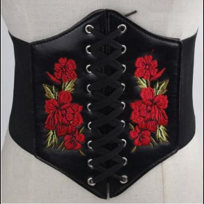 Underbust Corset Belt with Roses