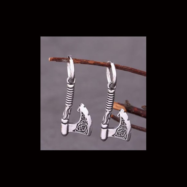 Viking Bearded Axe Earrings