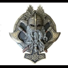 Viking Berserker Double Axe Wall Sculpture