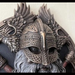 Viking Berserker Double Axe Wall Sculpture