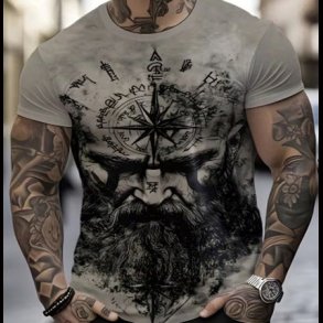 Viking Compass Graphic T-Shirt