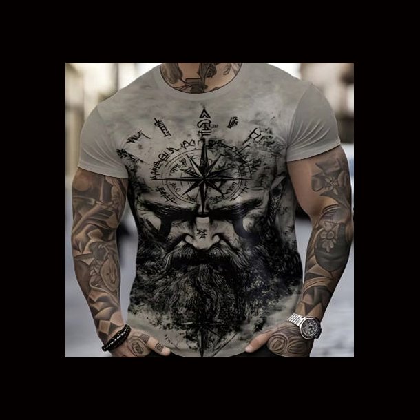 Viking Compass Graphic T-Shirt
