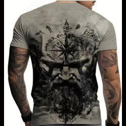 Viking Compass Graphic T-Shirt