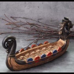 Viking Dragon Boat with shield