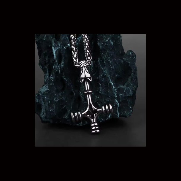 Viking Fenrir Wolf Cross Pendant