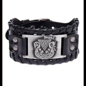 Viking Leather Bracelet Viking Ship 