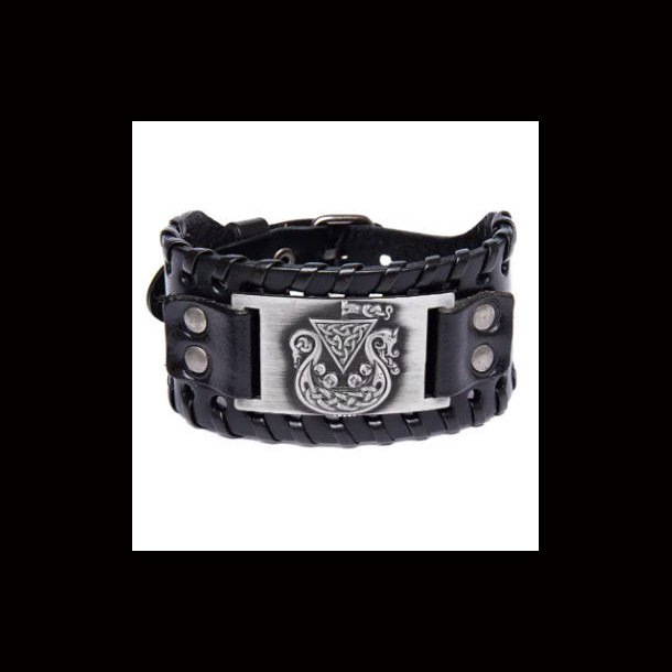 Viking Leather Bracelet Viking Ship 