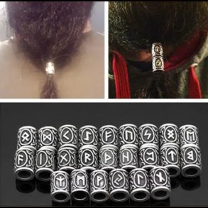 Viking Rune Hair / Beard Beads