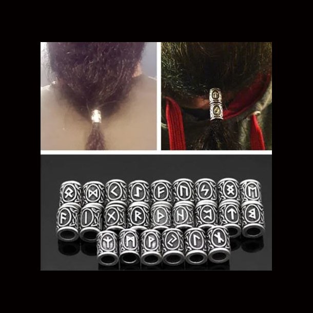 Viking Rune Hair / Beard Beads