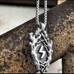 Viking Rune Branch pendant necklace