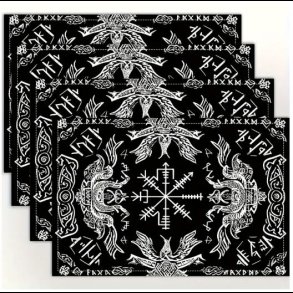 Viking Runic Symbols table mats Set of 4