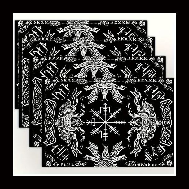 Viking Runic Symbols table mats Set of 4
