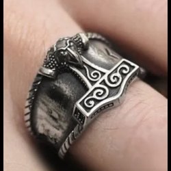 Viking Thor Hammer Ring