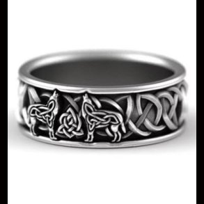 Viking Totem Wolf Ring 