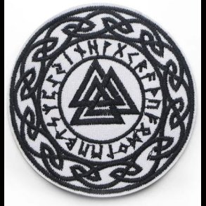 Viking Valknut Embroidered Cloth Iron On Patch 