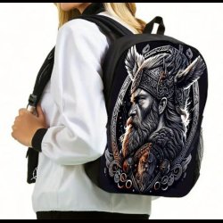 Viking Warrior silhouette  Design Backpack 