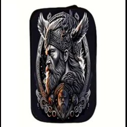 Viking Warrior silhouette Design, School pencil case / wash bag / make up bag 