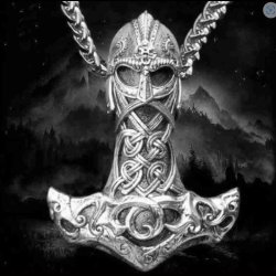 Viking Warrior Thors Hammer Necklace  Pendant