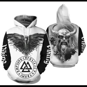 Viking Warrior Tattoo 3D Print Hoodie 