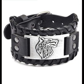 Viking Wolf Head Bracelet