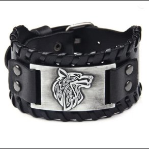 Viking Wolfs Head Bracelet 