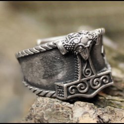 Viking Thor Hammer Ring