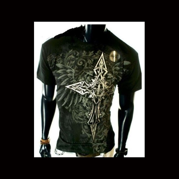 Medieval Cross And Wings T shirt