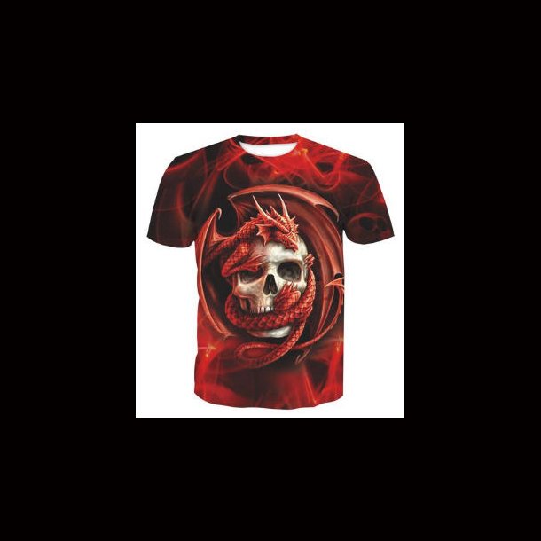 Dragon Skull Red T shirt