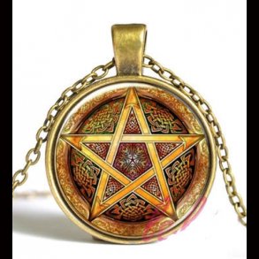 Pentagram Necklace Bronze