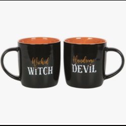 Wicked Witch and Handsome Devil Couples Mug Set