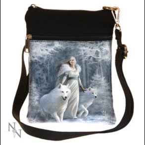 Winter Guardians Fantasy Wolf Shoulder Bag by Anne Stokes