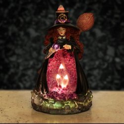 Witches Crystal Cave LED Backflow Incense Burner
