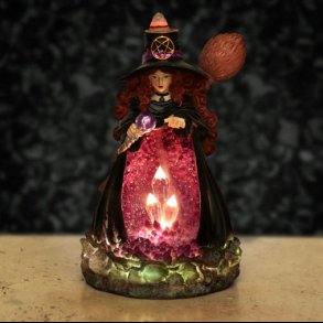 Witches Crystal Cave LED Backflow Incense Burner