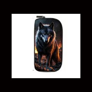 Wolf Design, School pencil case / wash bag / make up bag 