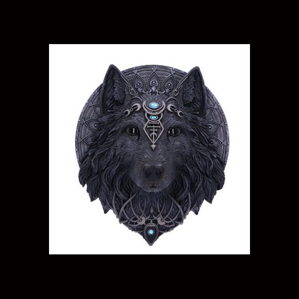 Wolf Moon Wall Hanging Plaque 30cm