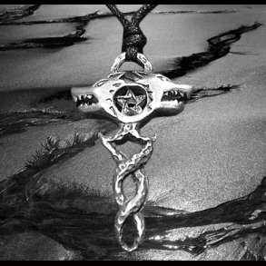 Wolf Pendant with Pentagram