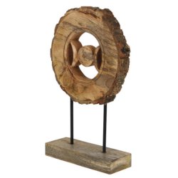 Wooden Triple Moon Ornament