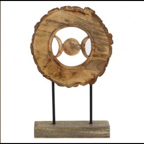 Wooden Triple Moon Ornament