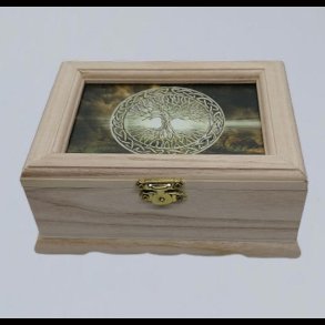 Wooden box tree of life