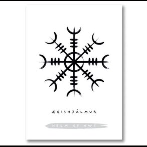 gishjlmur Helm of Awe Canvas Wall Art 50 x 70 cm