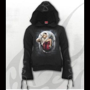Angel Of Death - Black Ribbon Gothic Hoody 
