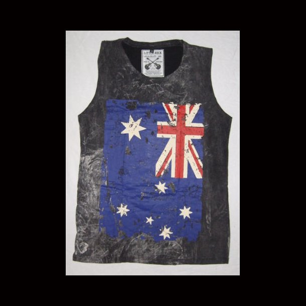 Australian Flag  Stone Wash Vest Top