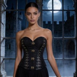 Black Steampunk Corset,