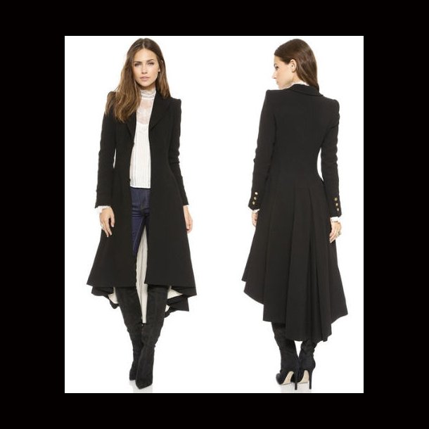 Black Wool Tail Coat