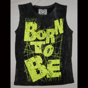 Born To Be Stone Wash Vest Top