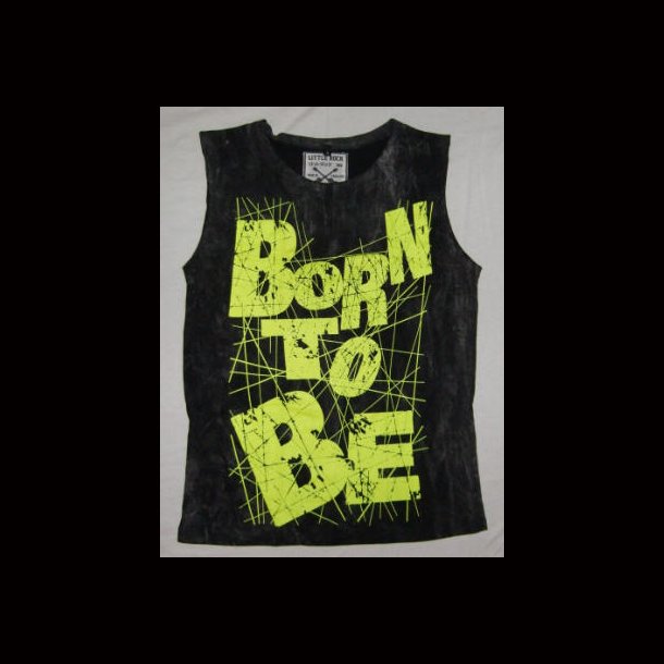 Born To Be Stone Wash Vest Top