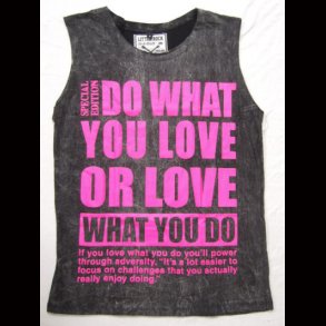 Do What You Love Stone Wash Vest Top
