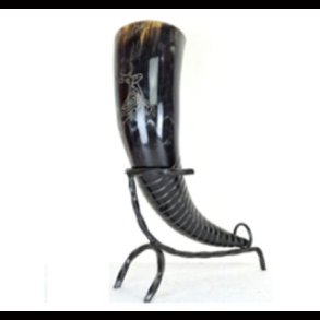 Engraved Viking Drinking Horn